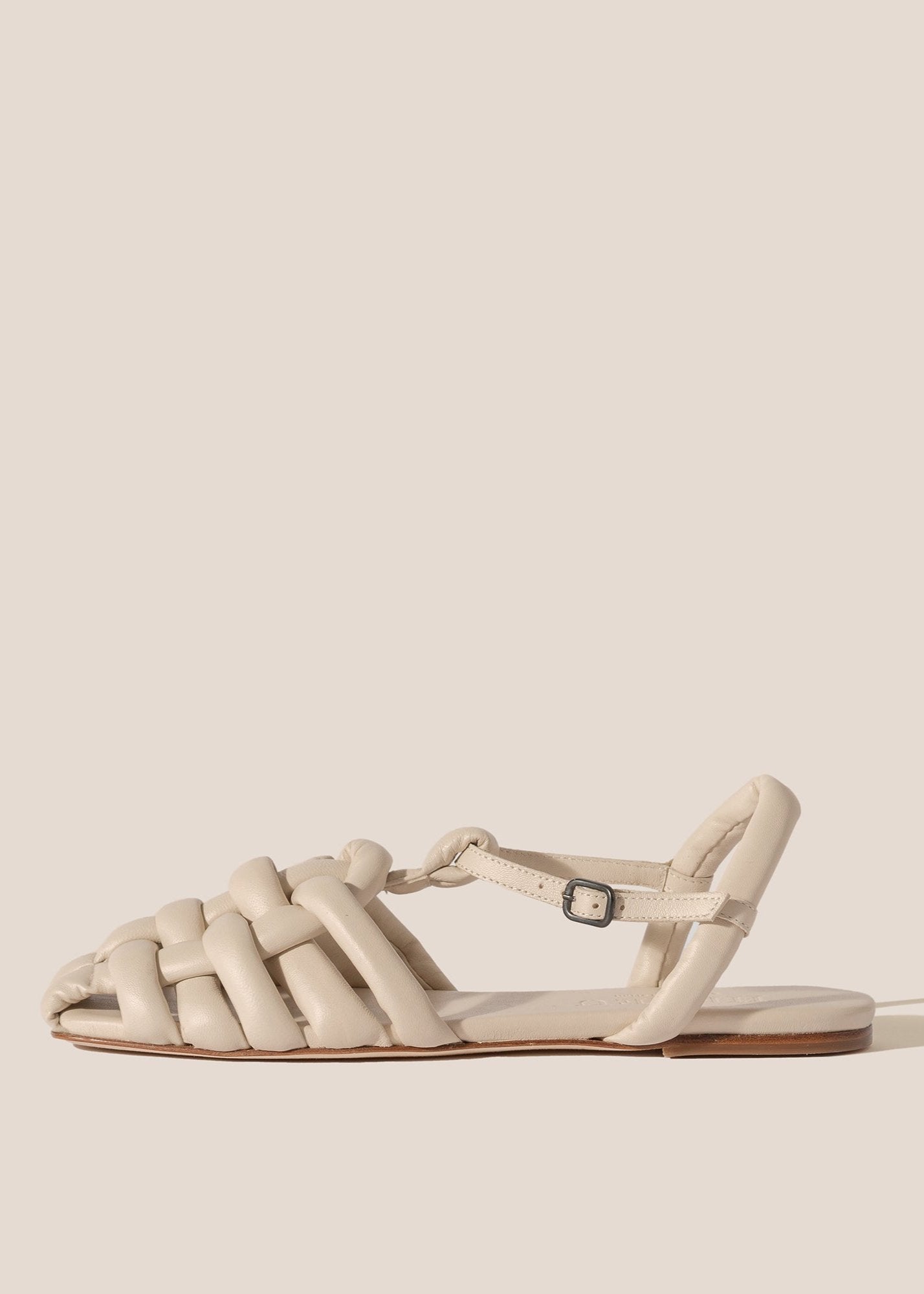 CABERSA PADDED FISHERMAN SANDAL - IVORY