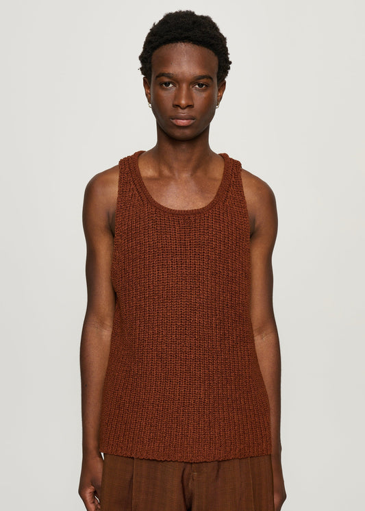 CMMN SWDN ELI RELAXED TANK - BROWN