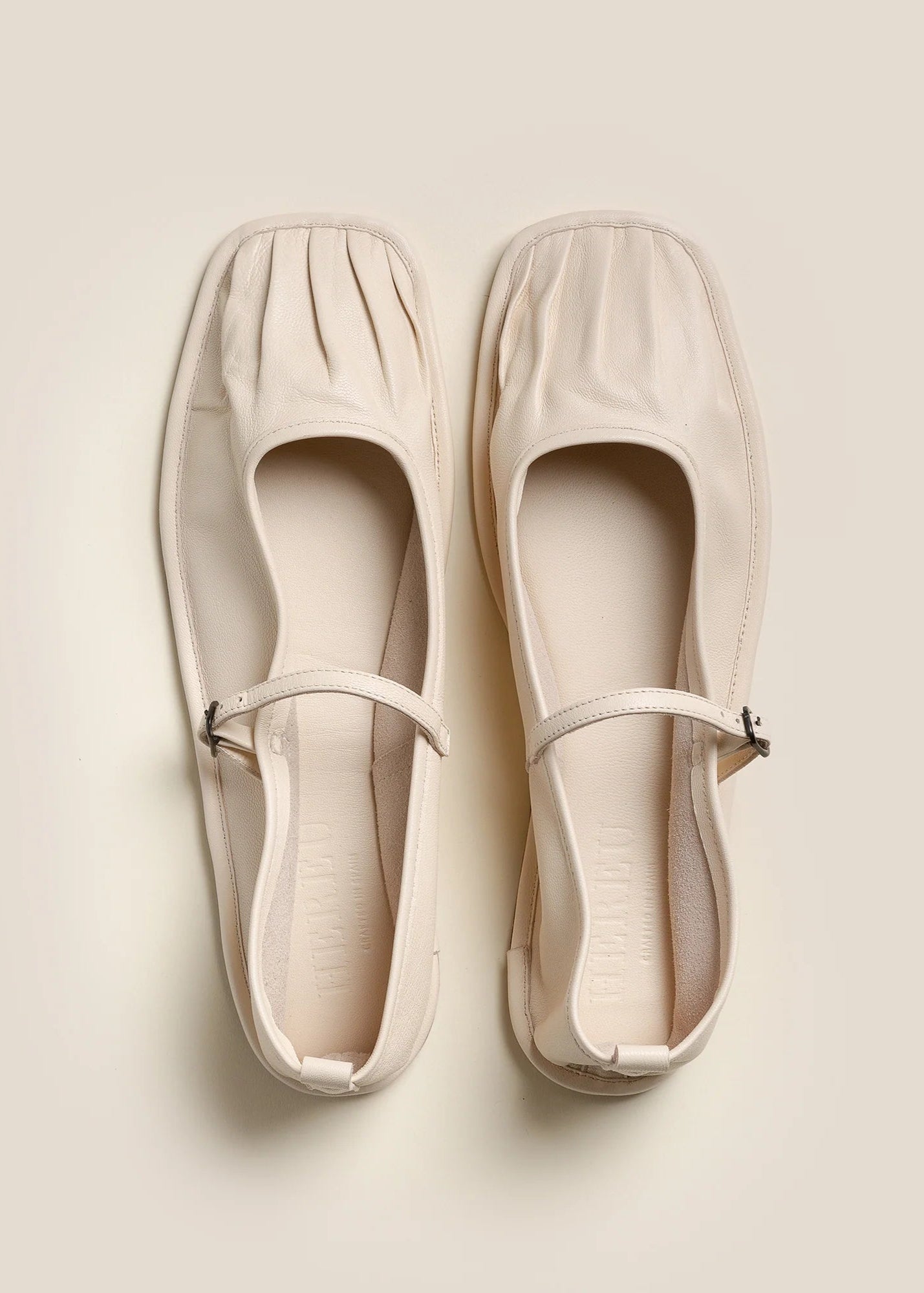 HEREU DANSA PLEATED TOE MARYJANE - CREAM