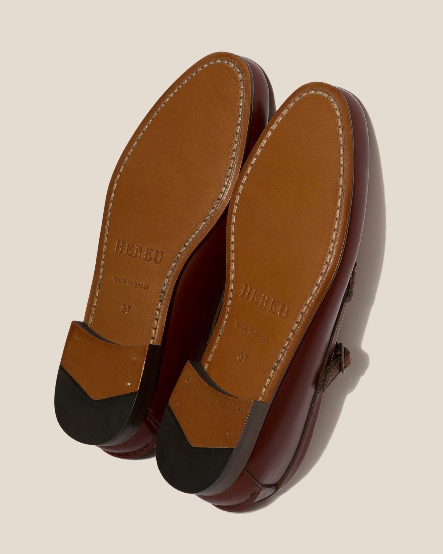 HEREU MAQUEDA INTERWOVEN T-BAR LOAFER - RUSSET