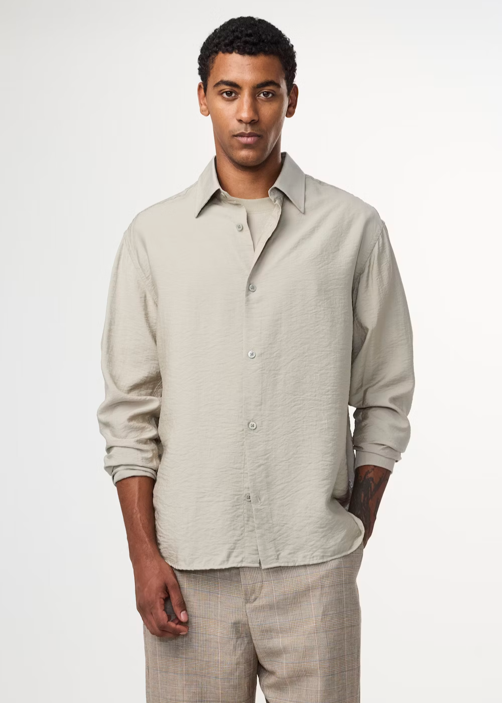 NN07 FREDDY MODAL BLEND SHIRT - FOG