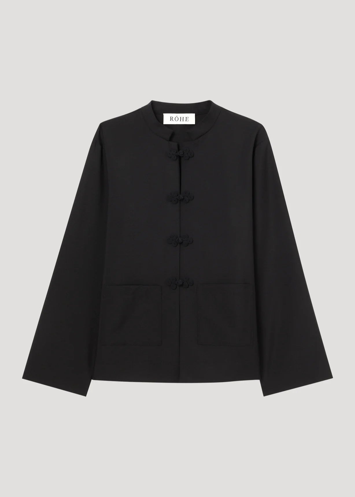 RÓHE MANDARIN CLOSURE JACKET - BLACK