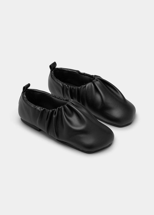 YUME YUME WRINKLE FLATS - BLACK