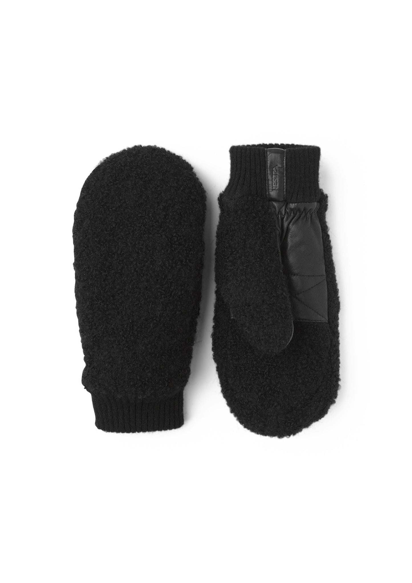 HESTRA GLOVES EMILIA WOOL FELT MITTEN - BLACK