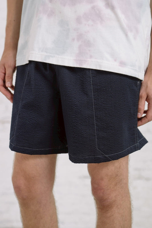 HOWLIN' MAGIC SHORTS - NAVY JAPANESE SEERSUCKER