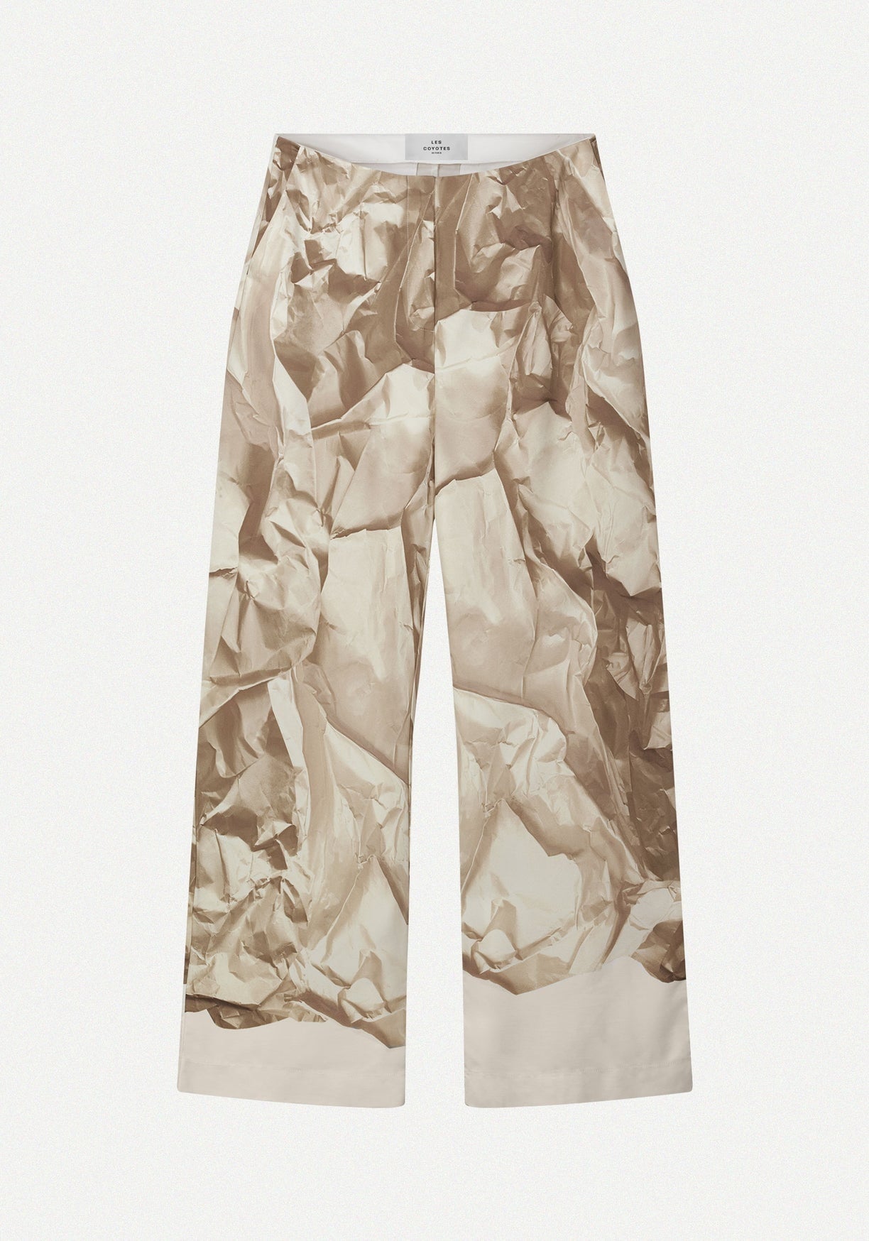 LES COYOTES DE PARIS FLUID TROUSERS  - CRUSHED PAPER PRINT