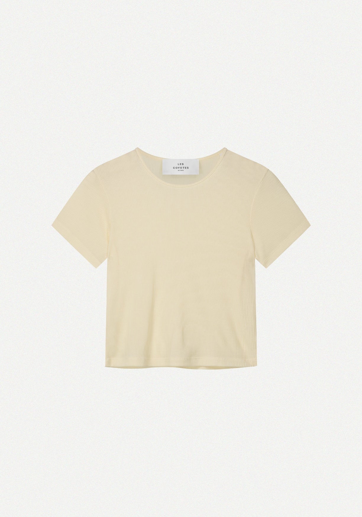 LES COYOTES DE PARIS RIB BABY TEE - CREAM