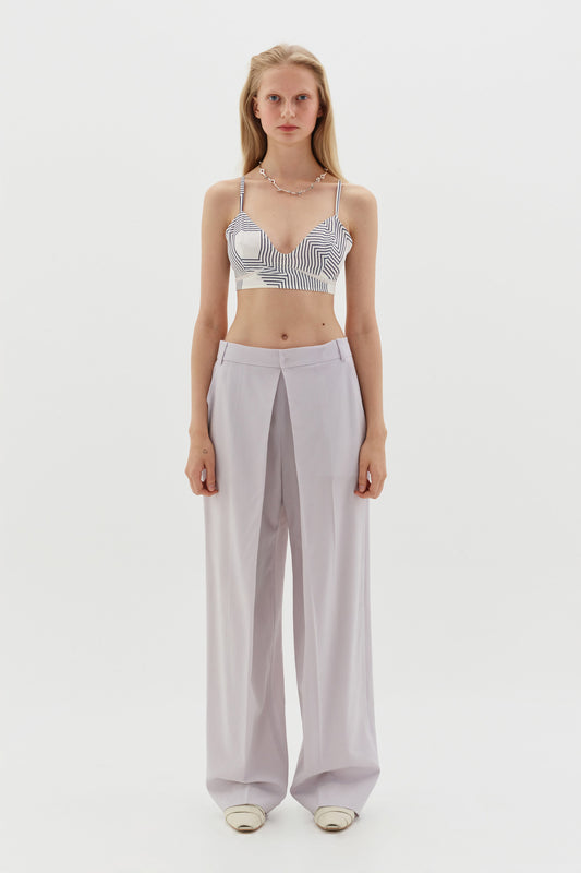 LOW CLASSIC DEEP TUCK TROUSER - LAVENDER