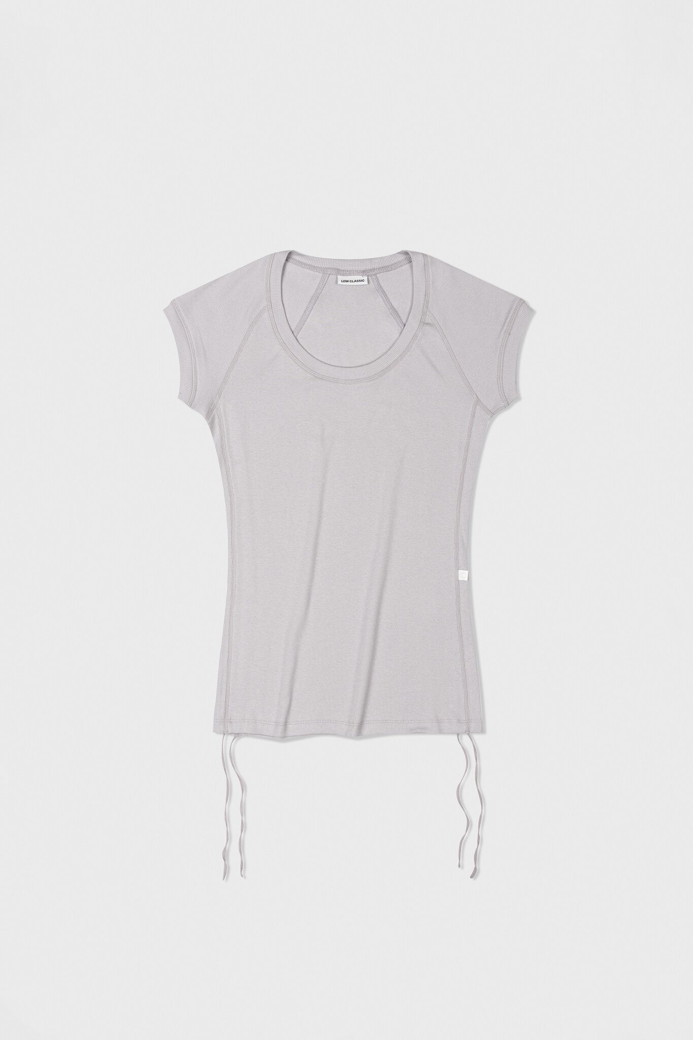 LOW CLASSIC U-NECK CAP SLEEVE T-SHIRT - LAVENDER