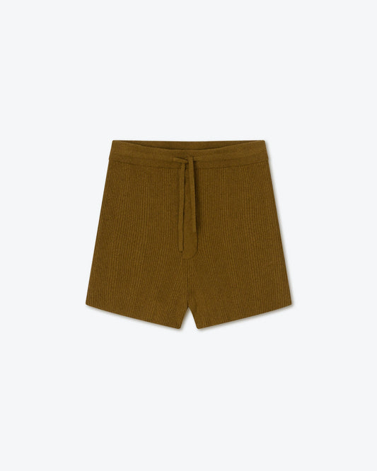 NANUSHKA MEN BRONTE TERRY KNIT SHORTS - GOLDEN BROWN