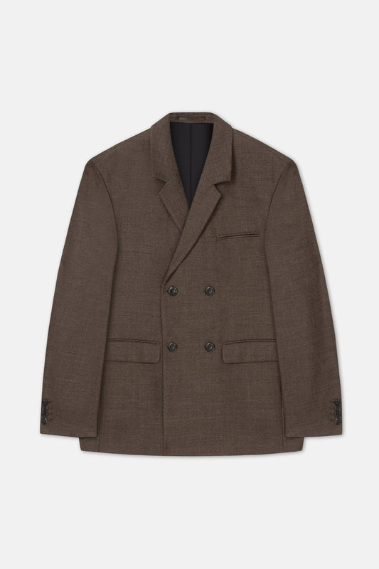 NANUSHKA MEN RENAN HERITAGE WOOL SUIT JACKET - WALNUT