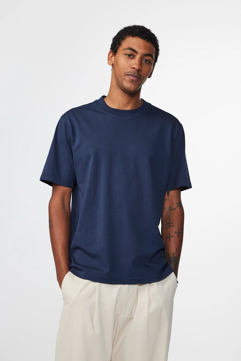 NN07 ADAM T-SHIRT - NAVY BLUE