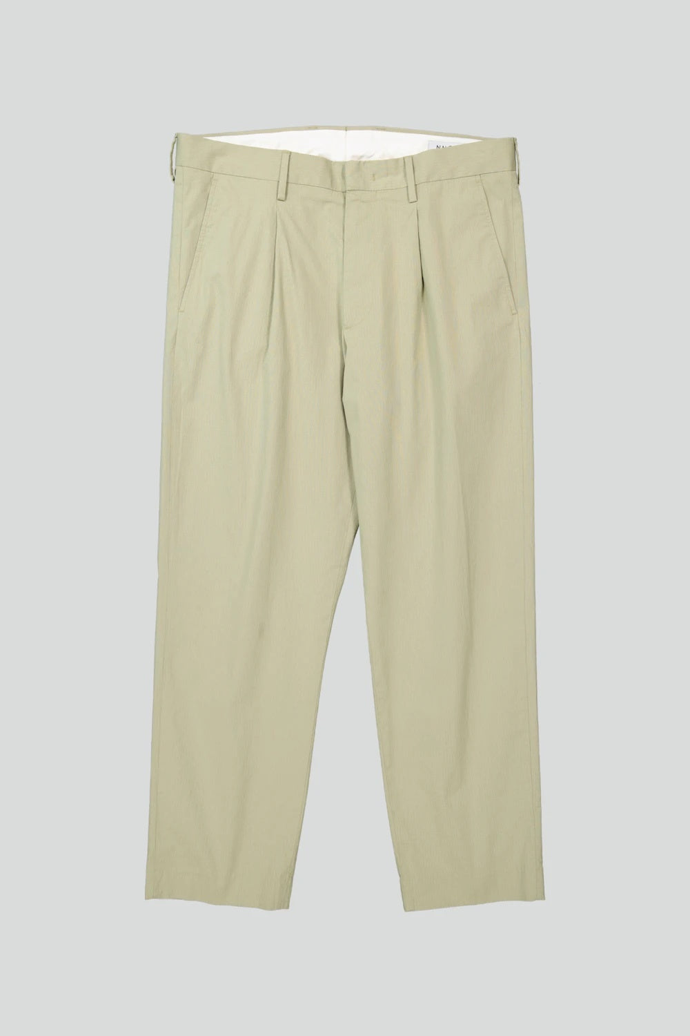 NN07 BILL RELAXED FIT TECH FABRIC TROUSER - PALE GREEN