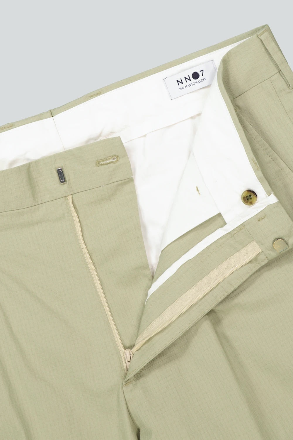 NN07 BILL RELAXED FIT TECH FABRIC TROUSER - PALE GREEN