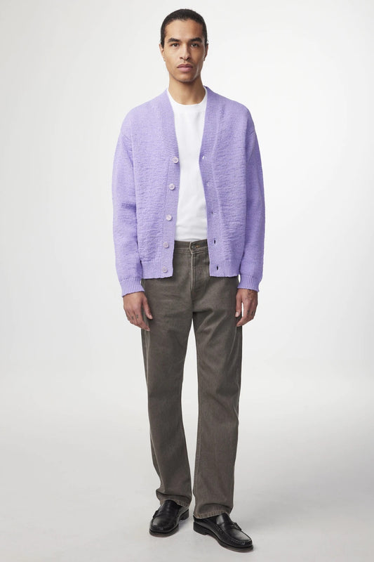 NN07 BILLY V-NECK CARDIGAN - PURPLE TINT