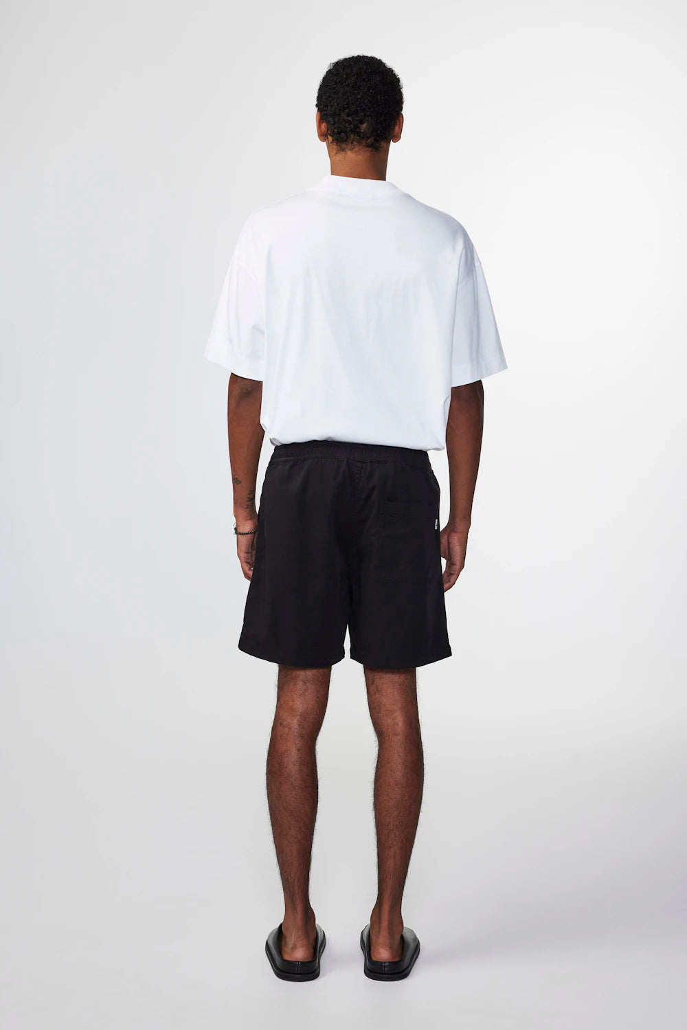 NN07 GREGOR DRAWSTRING SHORTS - BLACK