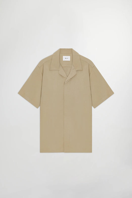 NN07 HANK SHORT SLEEVE TWILL SHIRT - DESERT KHAKI