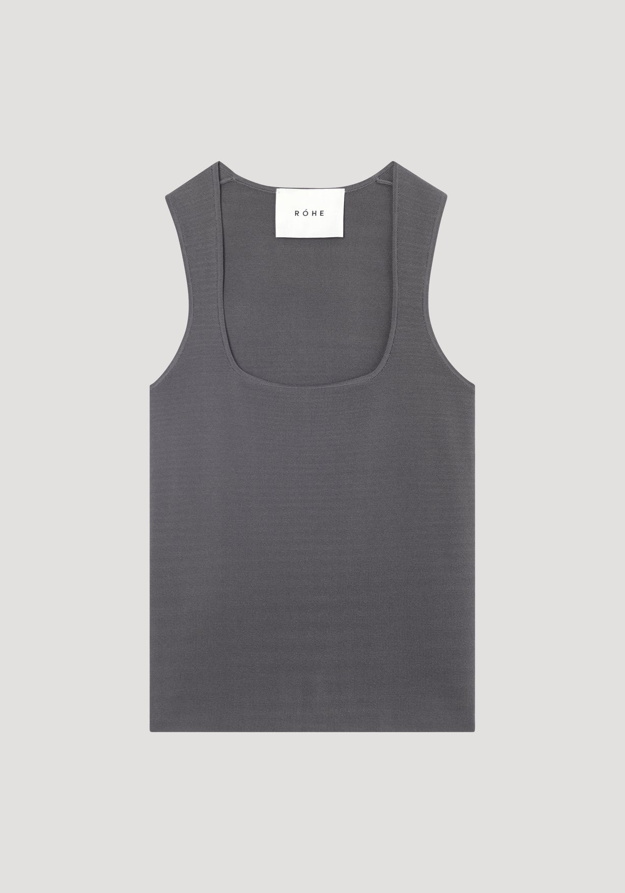 RÓHE BUSTIER SHAPED KNITTED TANKTOP - STEEL