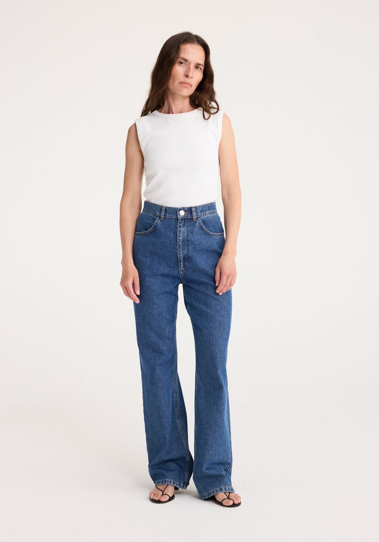 RÓHE HIGH WAISTED STRAIGHT LEG DENIM - INDIGO