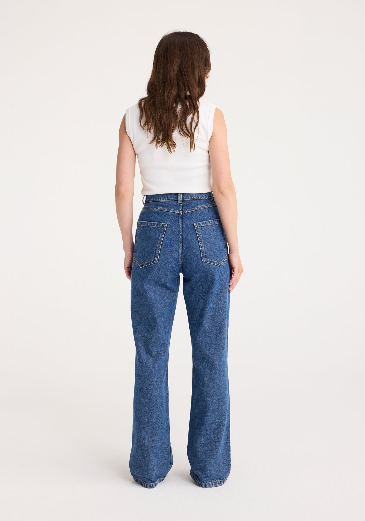 RÓHE HIGH WAISTED STRAIGHT LEG DENIM - INDIGO