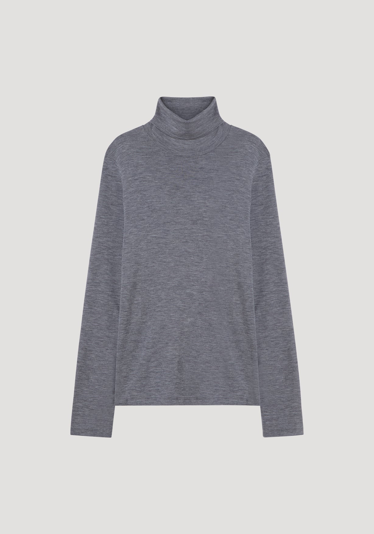 RÓHE MEN FINE MERINO TURTLENECK - DARK GREY MELANGE