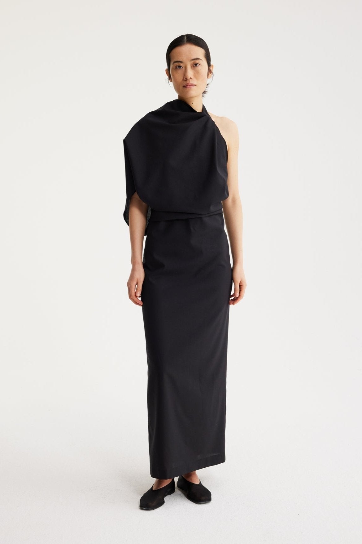 RÓHE OCCASION DRESS WITH OPEN BACK - NOIR