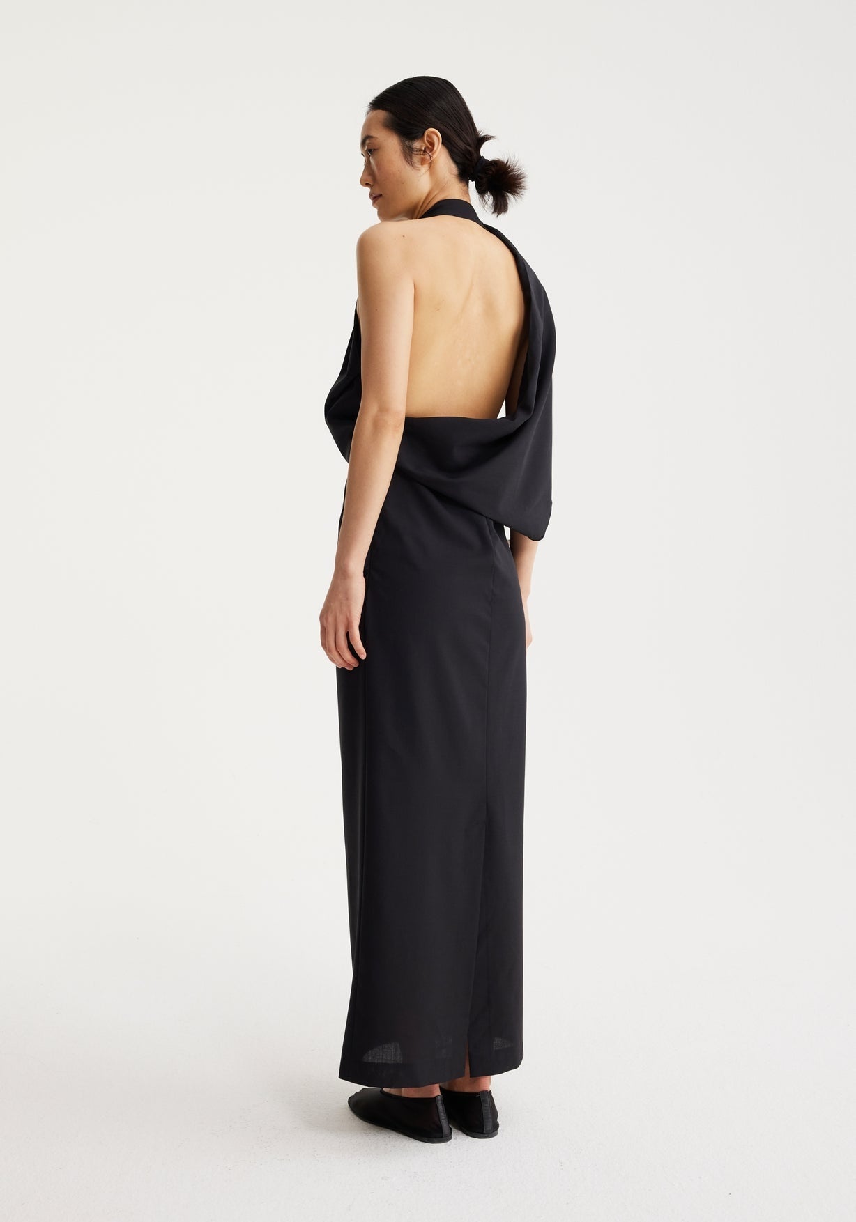 RÓHE OCCASION DRESS WITH OPEN BACK - NOIR