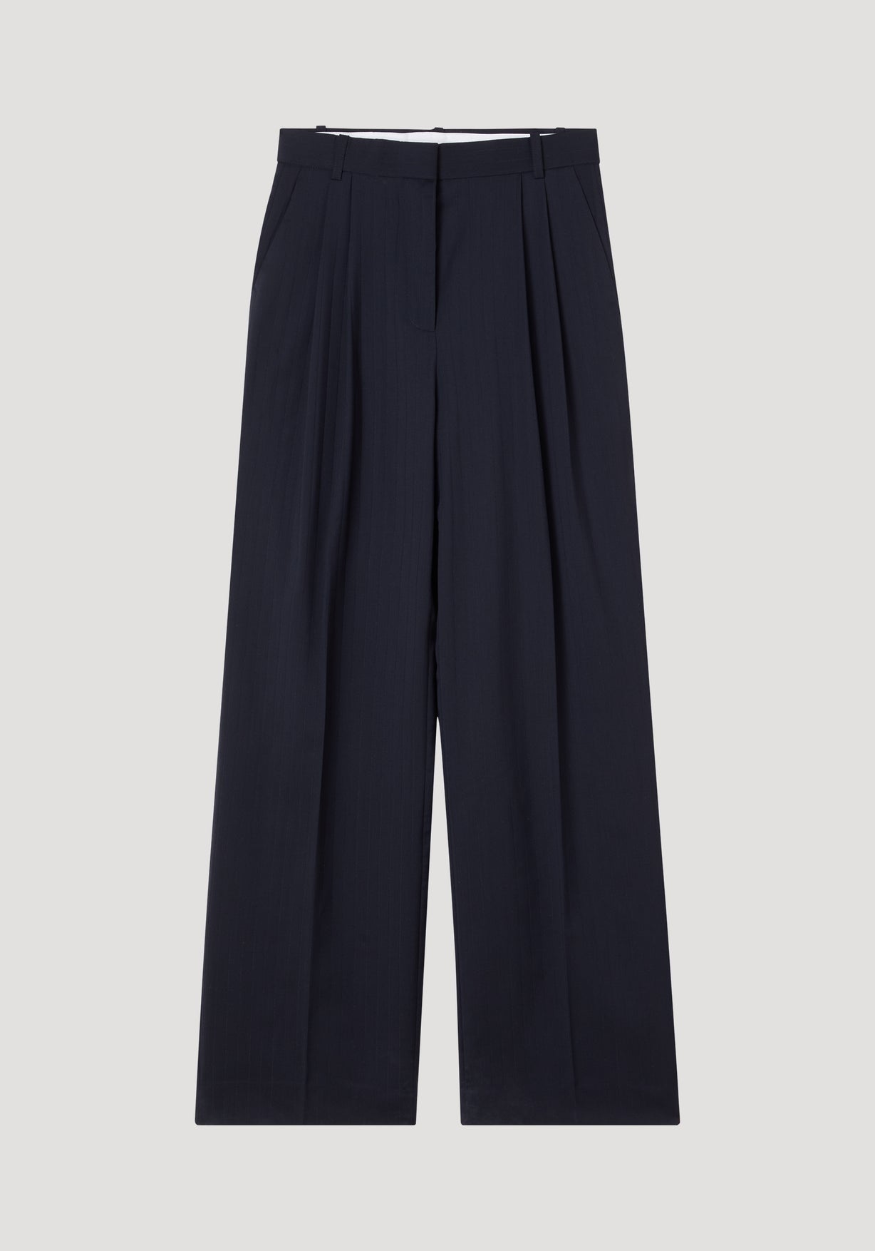 RÓHE PLEATED TAILORED TROUSERS - NIGHT STRIPE