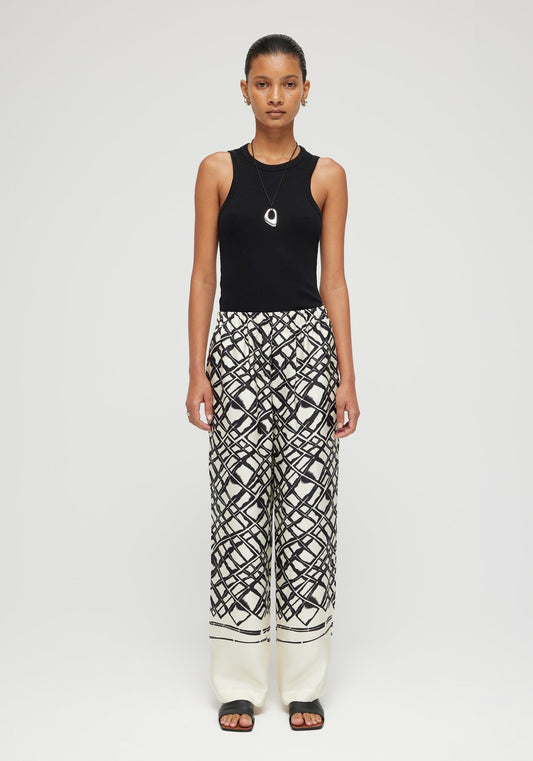 RÓHE UNISEX SILK LABYRINTH PANTS - LABYRINTH