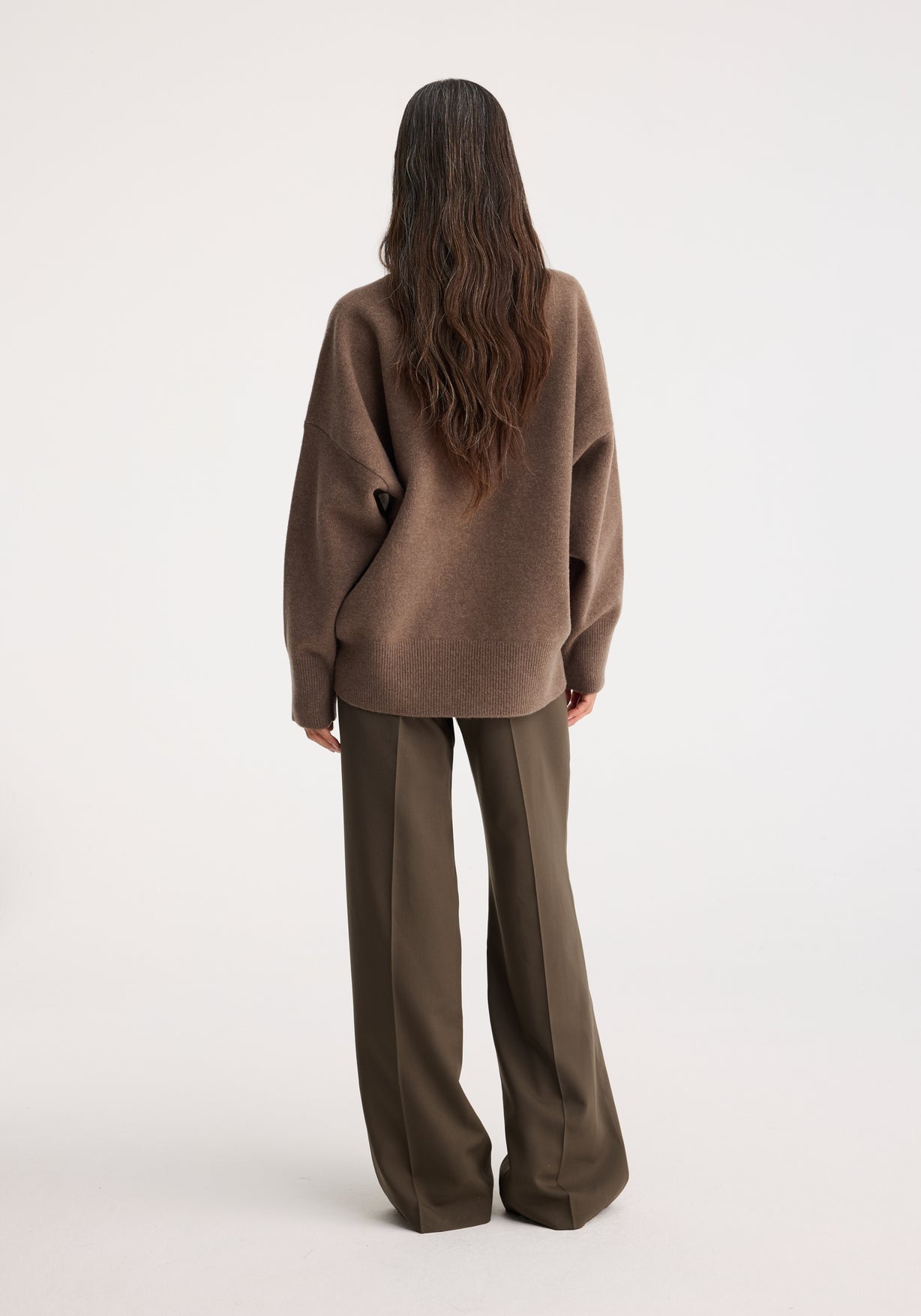 RÓHE CLASSIC TURTLENECK JUMPER - TAUPE MELANGE