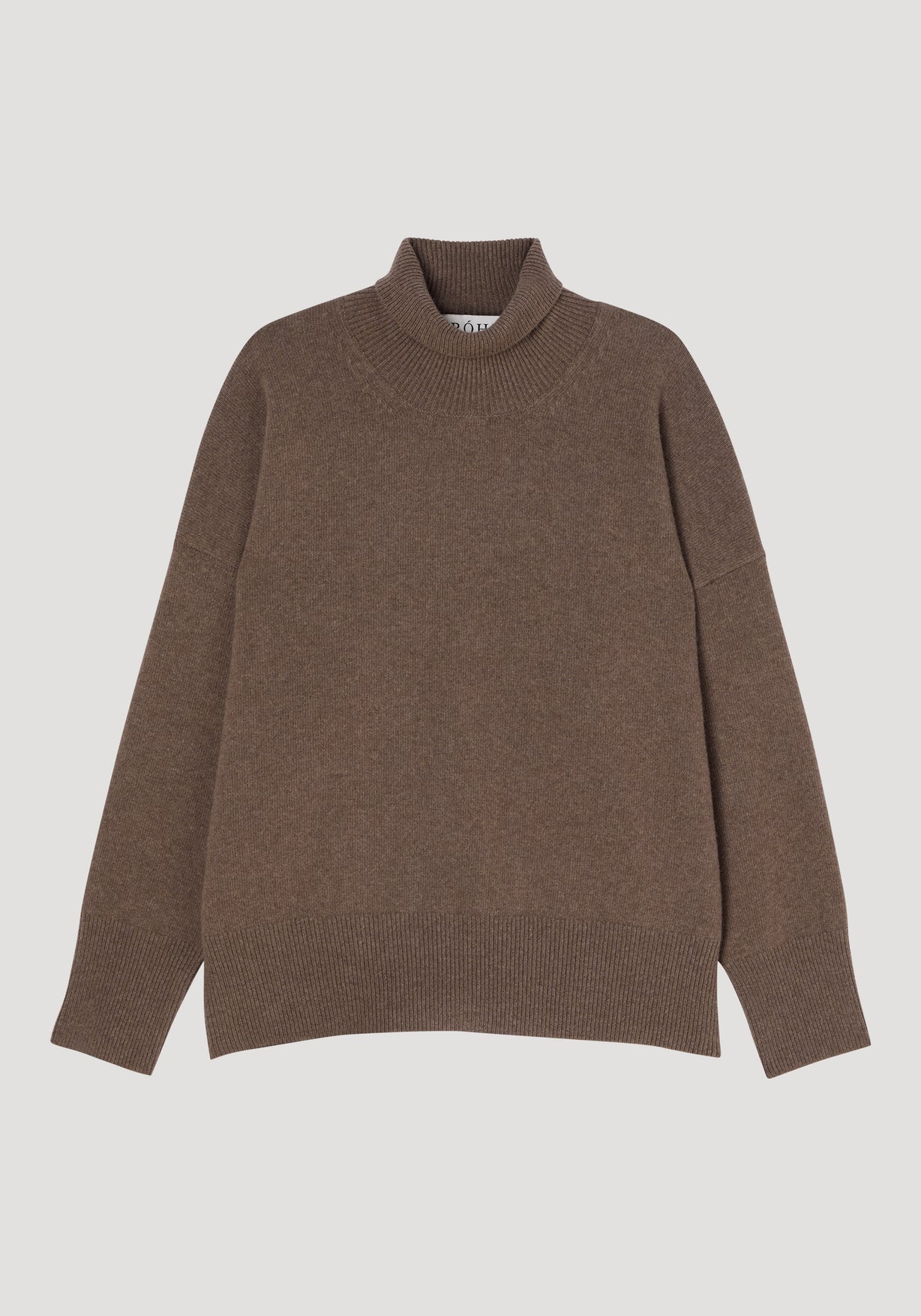 RÓHE CLASSIC TURTLENECK JUMPER - TAUPE MELANGE