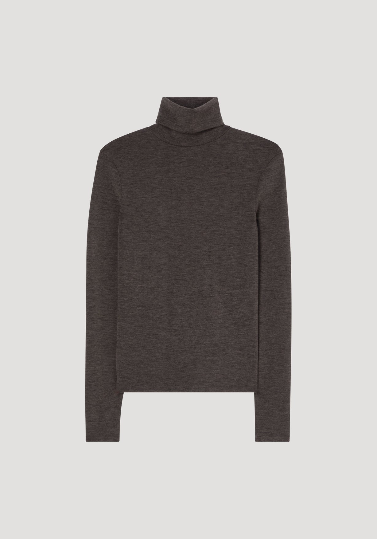 RÓHE FINE WOOL TURTLENECK - BROWN MELANGE