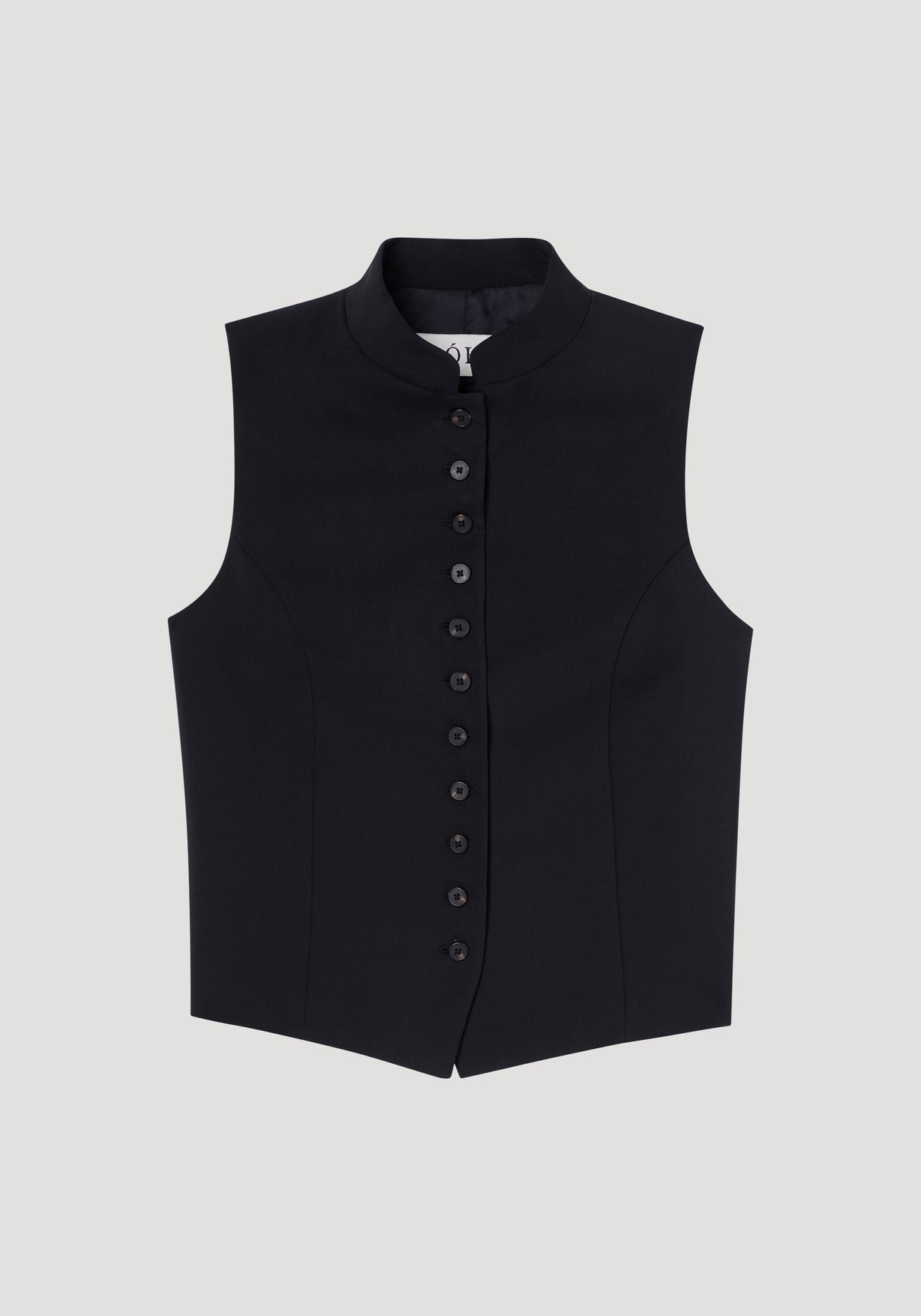 RÓHE FITTED WAISTCOAT - BLACK