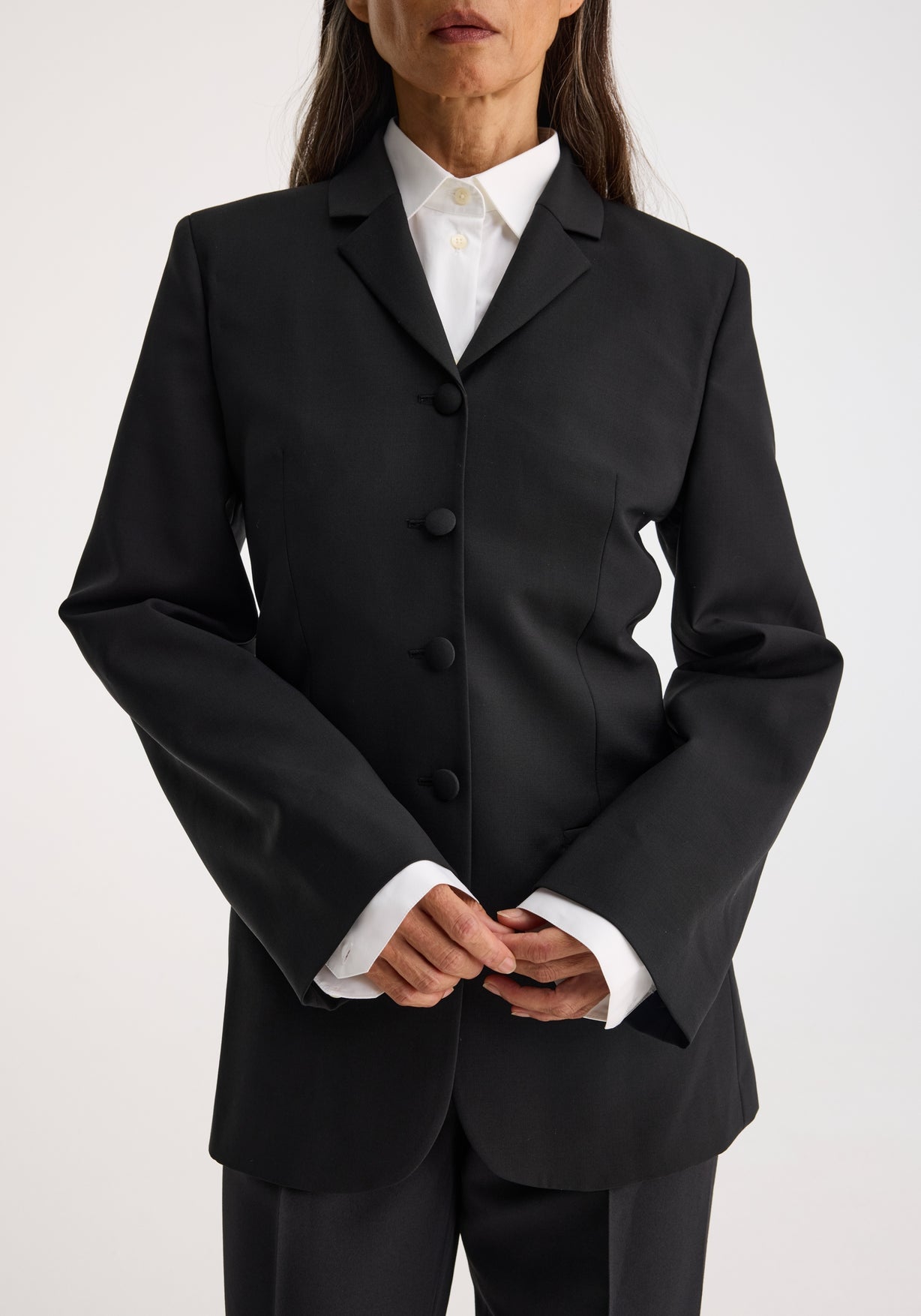 RÓHE FITTED WOOL BLAZER - BLACK