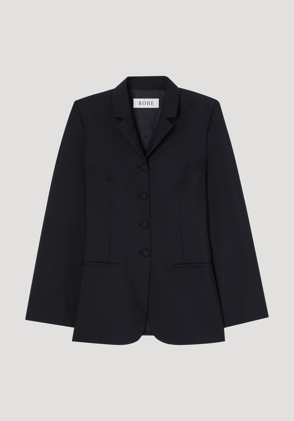 RÓHE FITTED WOOL BLAZER - BLACK