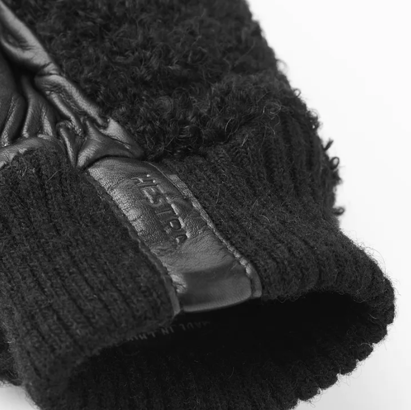 HESTRA GLOVES EMILIA WOOL FELT MITTEN - BLACK